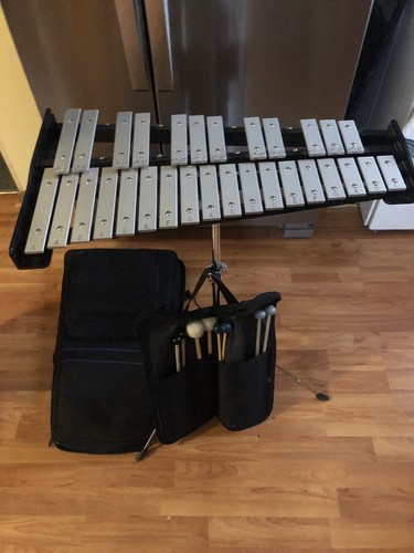 Percussion Plus Student Bell Kit w/ Stand, Practice Pad, Extra Sticks and Bag