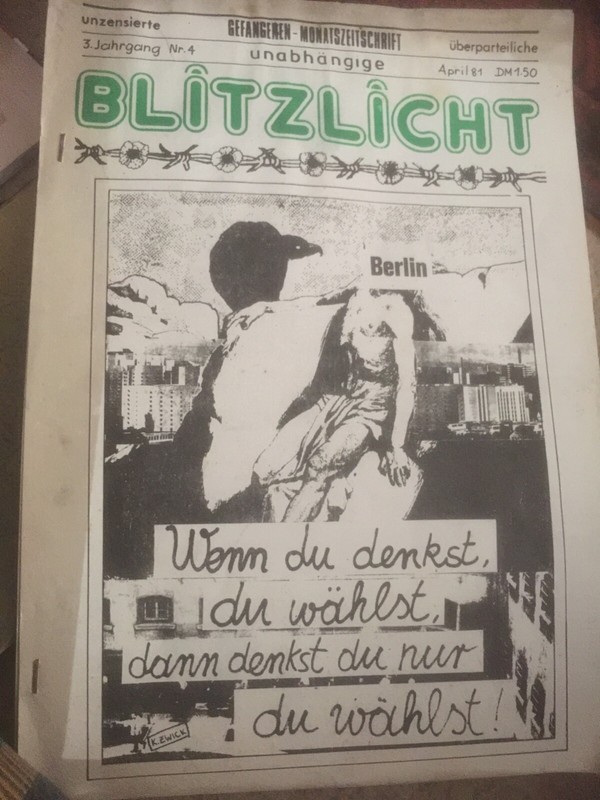 Gefangenen-Monatszeitschrift âBlitzlichtâ April 1981