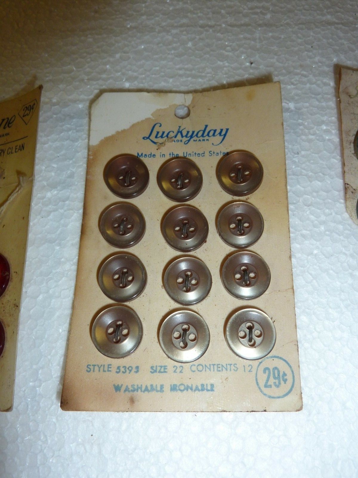 Vintage lot of buttons on cards