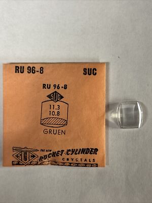 RU 96-8 SUC Rocket Cylinder Crystals Watch Gruen 11.3 10.8