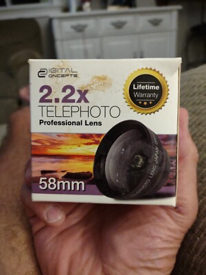 Digital Concepts High Definition 2.2X  58mm Telephoto Lens Japan Optics W/Caps