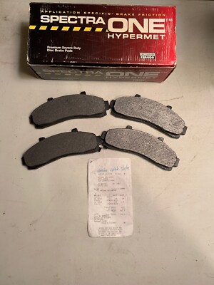 Spectra One Hypermet HDM-652 Front Disc Brake Pads HD652, New In Box 