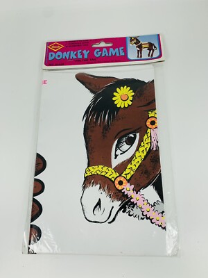 Vintage Beistle Pin The Tail On The Donkey Game 1976 NIP NOS