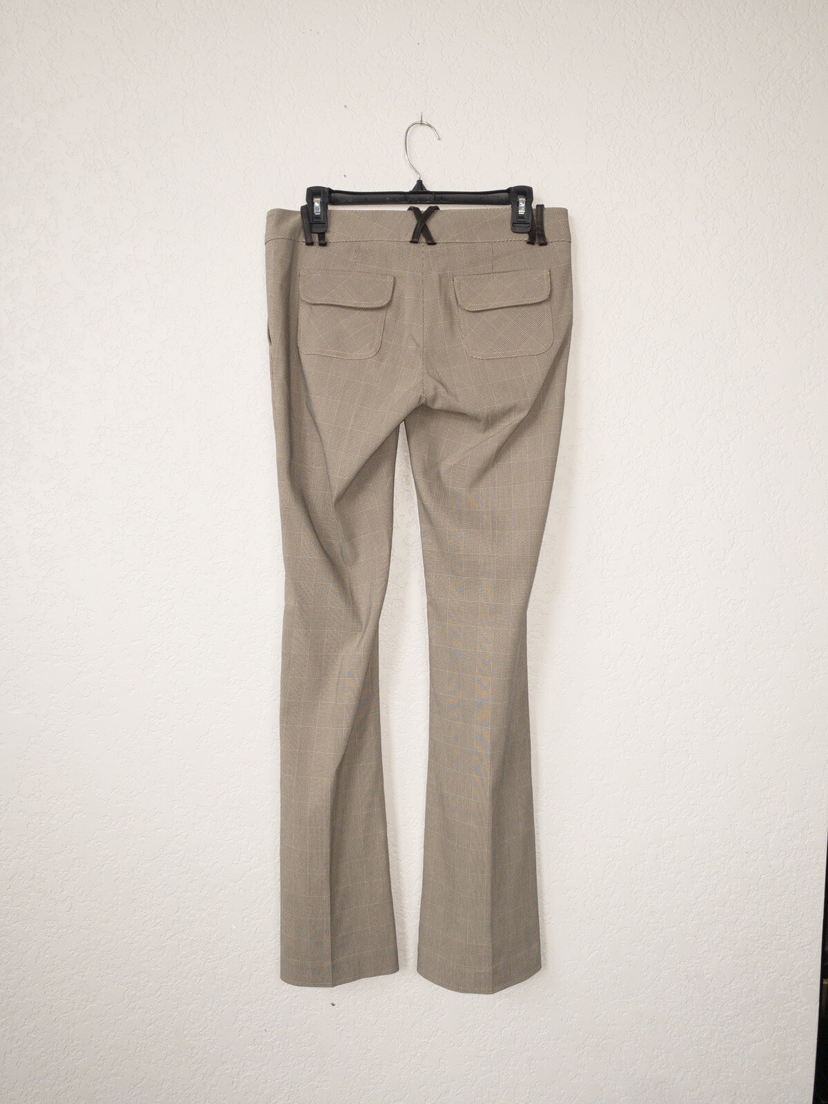 Plaid Flare Twill Pants Size 