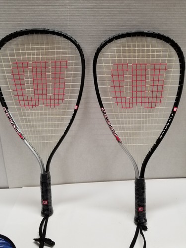 2 ~ WILSON RAQUETBALL RAQUETS XPRESS POWER CHANNEL TITANIUM W/CASE ~