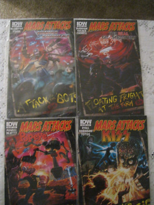 Mars Attacks One-Shots - The Real Ghostbusters, Popeye, Kiss, Transformers- IDW 