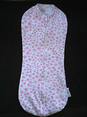 Summer Infant Swaddle Pink Floral Zip Front Size NB