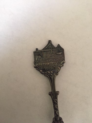 Antique Silverplate Spoon Souvenir Golden Gate San Francisco Ship Marked Holland