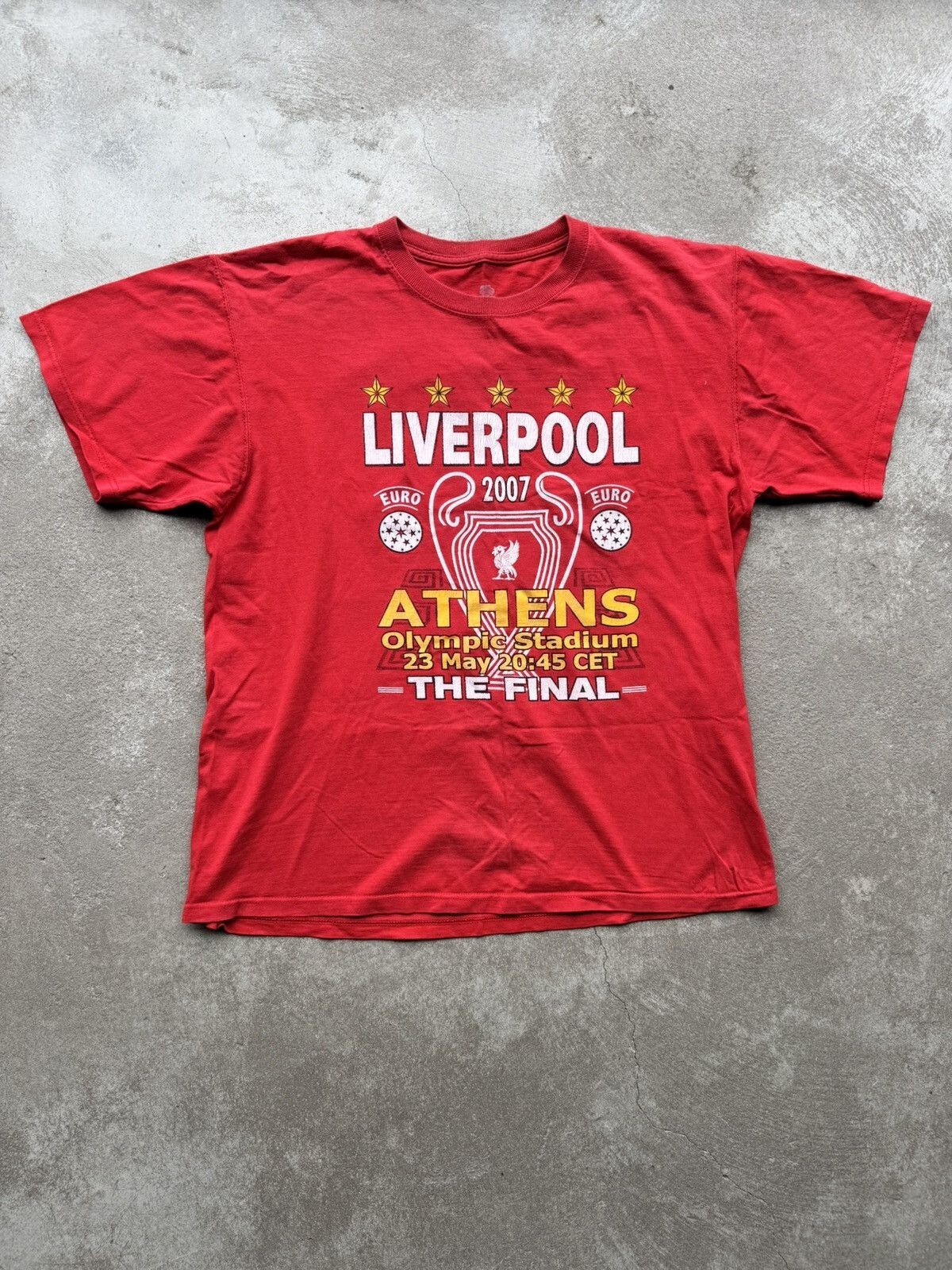 リバプール 07 ATHENS THE FINAL Tシャツ Vintage Liverpool 2007 Final Athens Soccer T-Shirt | eBay