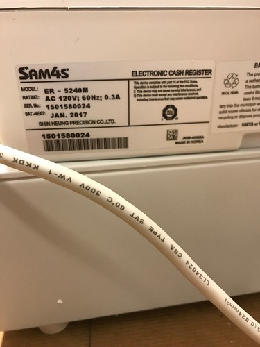 NEW  Sam4s ER5240M Cash Register Retail / Restaurant ER-5240M