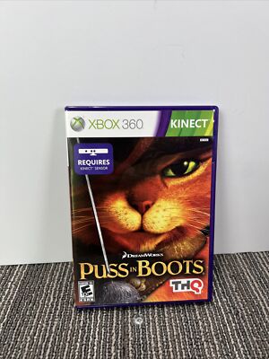 Puss in Boots Xbox 360 Kinect Fencing E For Everyone Very Good Tested Complete