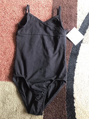 Danskin Girls  Black Leotard Dance Size 10-12 NWT