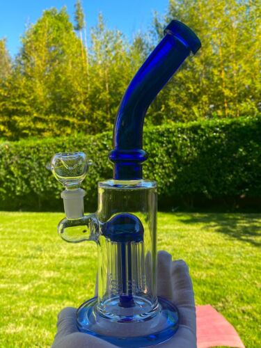 11" Glass Water Pipe Bong Bubbler Hookah W/ Percolator