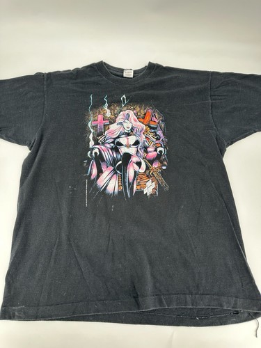 90s アメコミ レディデス ヴィンテージ Tシャツ Lady death L 古着 90s USA製 Lady Death Evil Ernie ヴィラン アメコミ