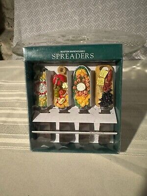 Boston Warehouse Spreaders Charcuterie set of 4 NEW IN BOX