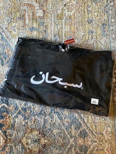 SUPREME ARABIC BOX LOGO HOODED SWEATSHIRT BLACK DS SIZE XL SUPREME ARABIC BOX LOGO HOODED SWEATSHIRT BLACK DS SIZE XL