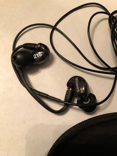 Shure SE215 In Ear Monitors With Carrying Pouch - Used - Working