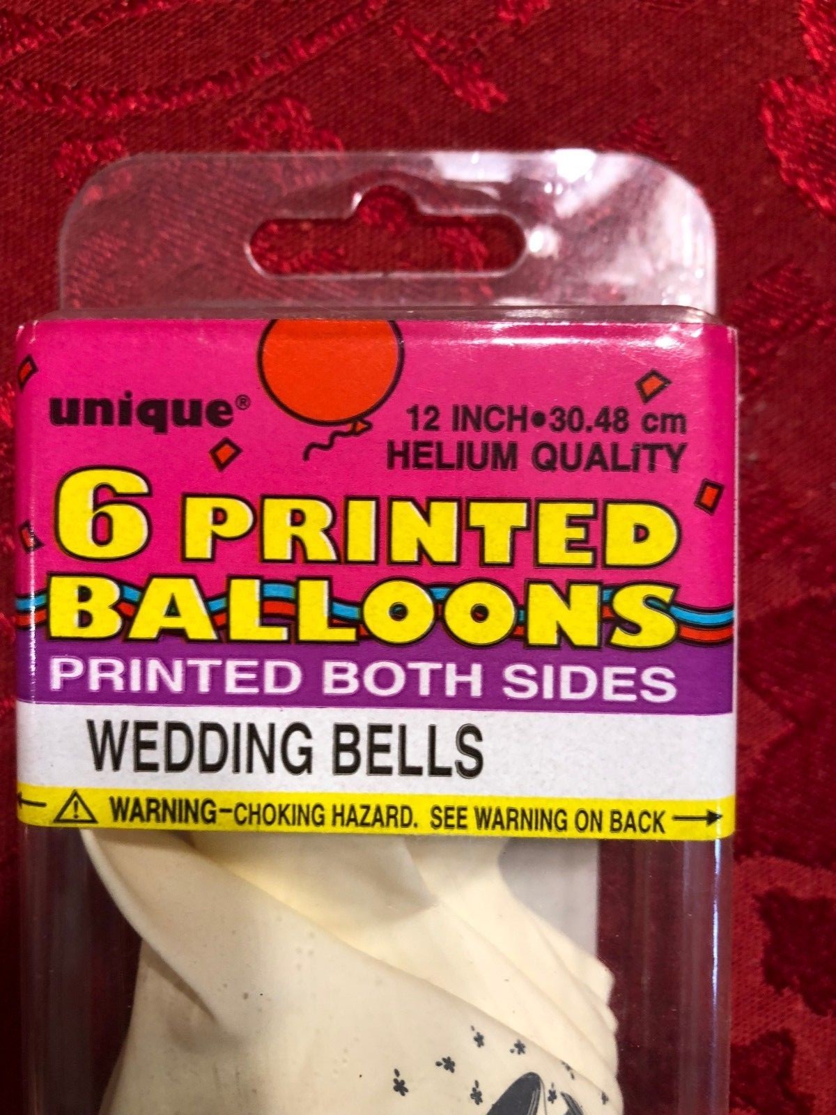 Wedding Bell Latex Balloons 6pc 12