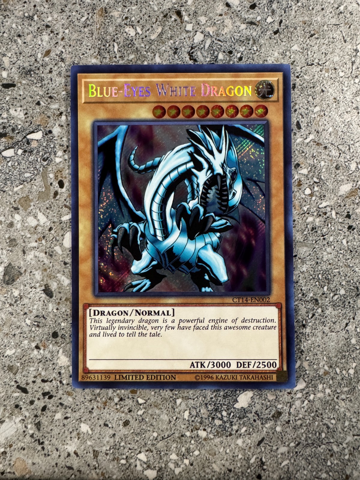YugiOh 1x Blue-Eyes White Dragon CT14-EN002 Secret Rare