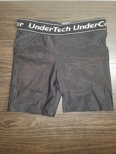 Xtra Small Undertech Womens Compression Shorts Black w/ Hidden Security Pockets.