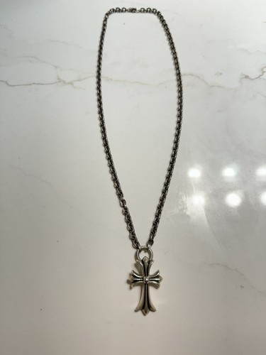 Chrome Hearts Cross Paper Chain Pendant Necklace (26 Inch Chrome Hearts Cross Paper Chain Pendant Necklace (26 Inch
