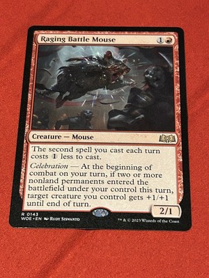Raging Battle Mouse (0143) Wilds of Eldraine (WOE) NM / Magic the Gathering MTG