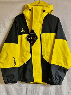 Nike ACG GORE-TEX Zip Hooded Waterproof Jacket Size XS Yellow 