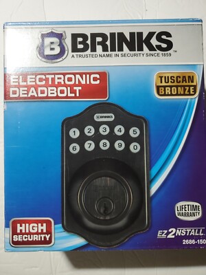 Brinks Electronic Deadbolt Door Lock BackLit Entry Code Keypad Access Security