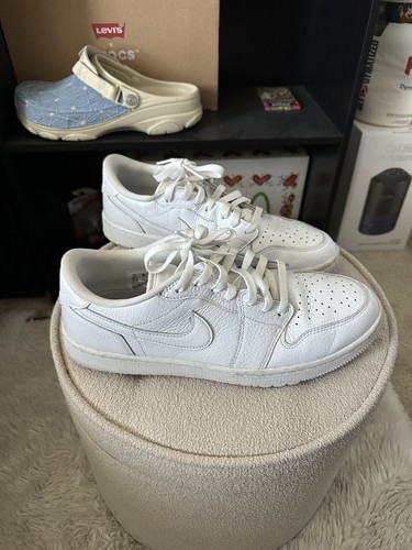 シューズ NIKE - NIKE AIR JORDAN1 LOW GOLF TRIPLE WHITE EP. 134 Air Jordan 1 Low Golf Triple White Review (Tips for