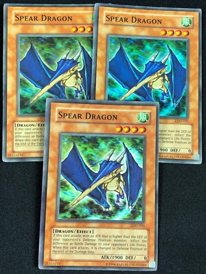 YUGIOH SPEAR DRAGON LOD-015 SUPER X3 (HP)