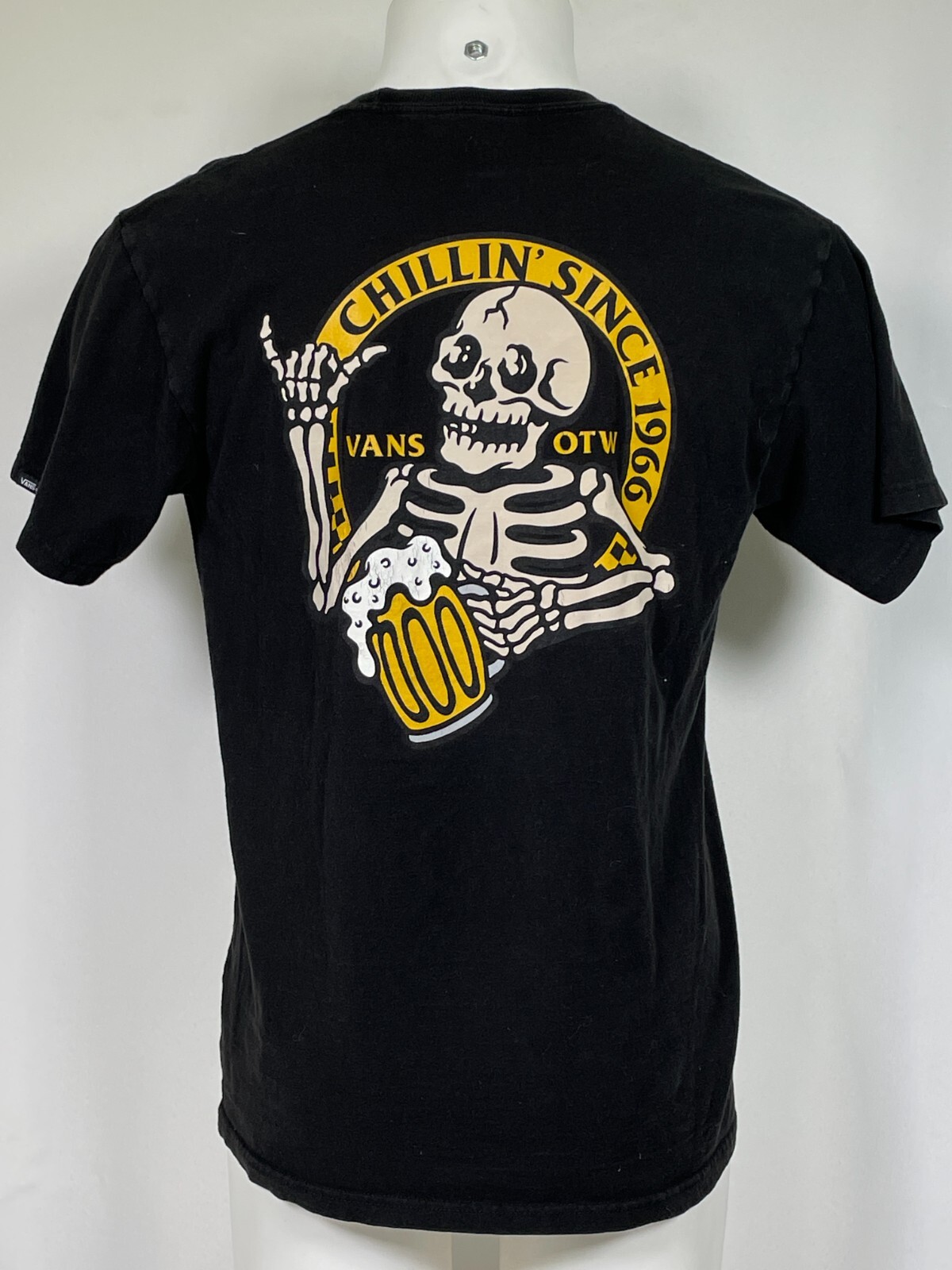 VANS Chillin Since 66 Skeleton Off The Wall Black T-Shirt