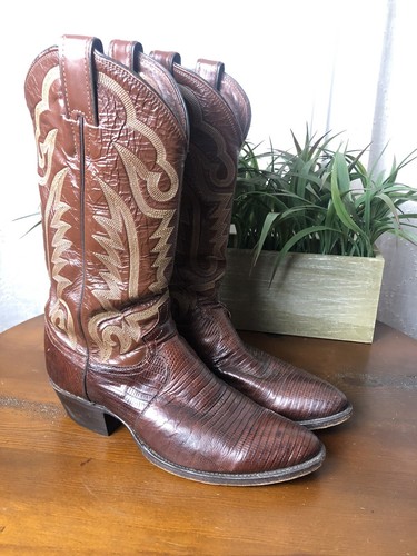 Justin’s mens exotic lizard skin size 9 mens boots Reposado 12 main image 2