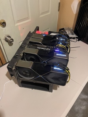 Crypto Currency Mining Rig 6 RTX 3090 ETH SUPER Miner ~ 720 MH/s