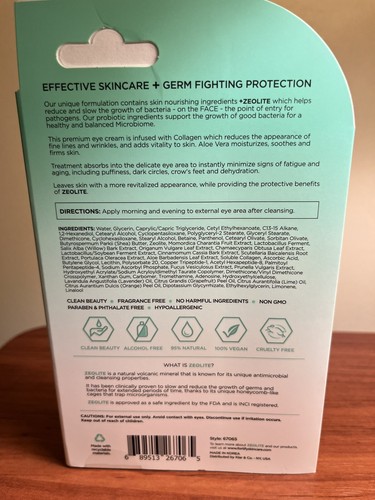 Fortify Natural Germ-Fighting Skincare De-puffing Protecting Eye Cream 1.0 fl oz