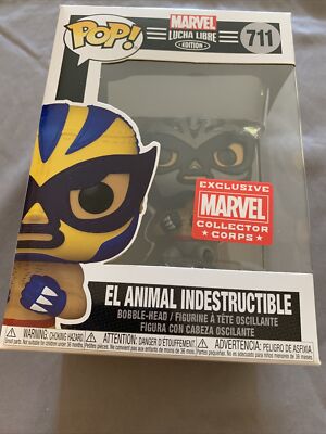 Funko POP! Marvel Lucha Libre: El Animal Indestructible #711 Collector Corps