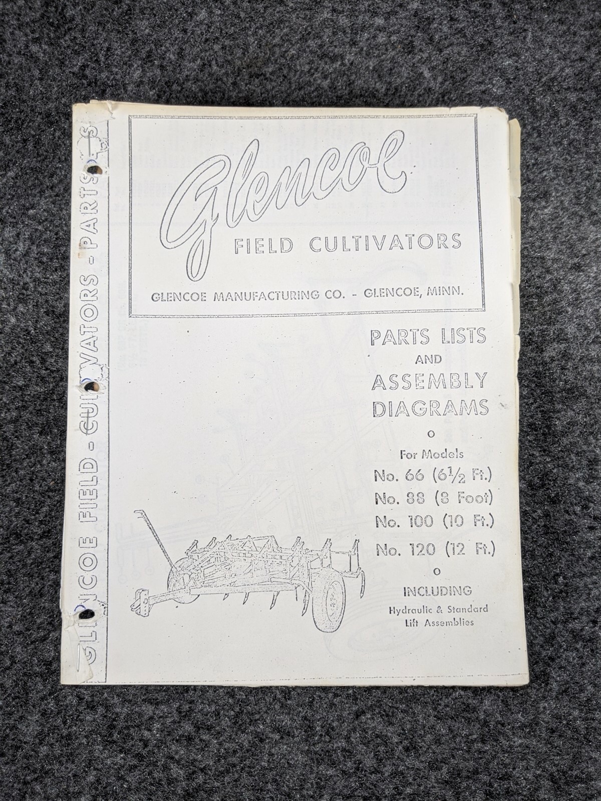 Glencoe Field Cultivators Parts List & Assembly Diagrams S46J25 eBay
