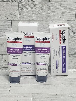 Aquaphor Baby Diaper Rash Paste, Maximum Strength, Lot of 2 - Exp 2026