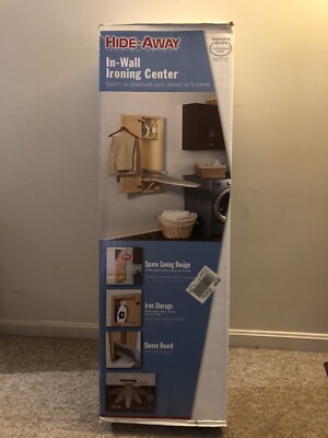 NIB Hide Away Ironing Center SUP400 Raised-Panel Built-In Shelf Oak
