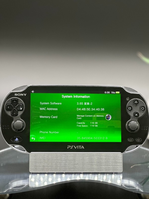 Sony PlayStation PS Vita OLED PCH-1000 Firmware FW 3.65, 128GB