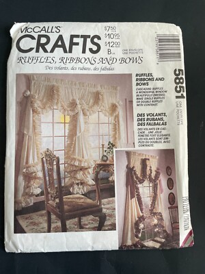 McCall's Home Decorating CURTAINS PANELS VALANCES DRAPES Sewing Pattern