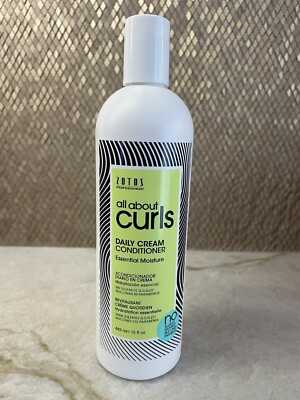 ZOTOS All About Curls Daily Cream Conditioner Essential Moisture ~ 15 fl. oz.!