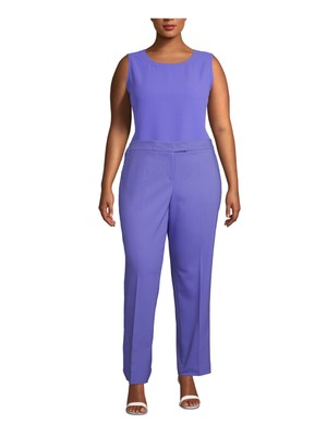 

ANNE KLEIN Женские фиолетовые прямые брюки размера плюс, Фиолетовый, 10758722