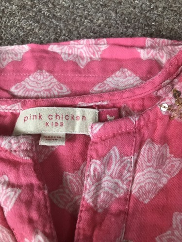 Pink Chicken Dress Girls Size 5 Easter Spring Summer