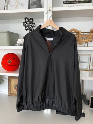   P Johnson Black Shiny Quarter Zip Large