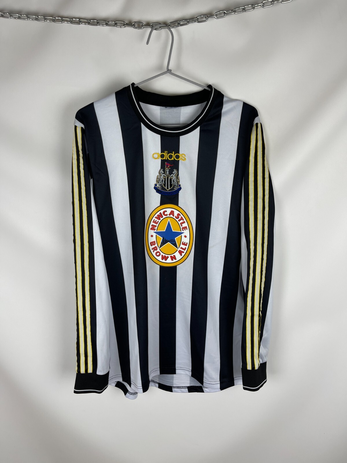 か*ギ様 【正規品】ニューカッスル　1997-1999 ユニフォーム ニューカッスル/97-99/H #9 シアラー プレミアパッチ付 - USED