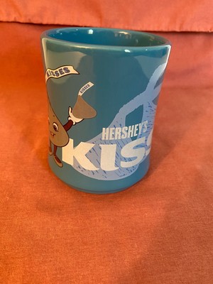Hershey's Kisses Chocolate World Large Blue Ceramic Coffee Cup Mug 16 oz.