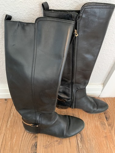 ブーツその他 Tory Burch Boots Tory Burch Cap-Toe 55MM Leather Knee-High Boots | Saks Fifth