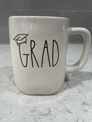 GRAD 2024 Rim Rae Dunn Mug Class of 2024 White Black Graduation Coffee Cup NEW