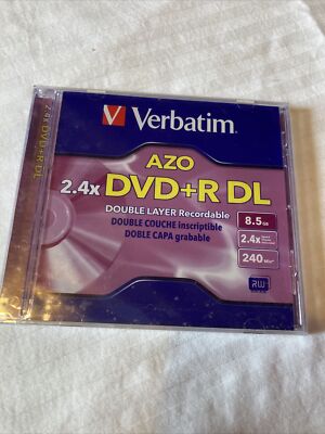 Verbatim DVD+R Double Layer Recordable 2.4x 8.5GB NEW