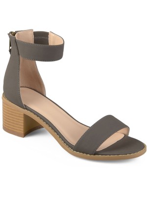 

JOURNEE COLLECTION Женские серо-серые босоножки Percy с миндалевидным носком на блочном каблуке 7,5 м, Серый, PERCY-SANDAL